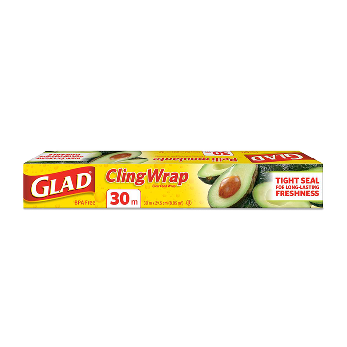Glad Cling Wrap Plastic Wrap, Clear, 200 Sq Ft, 1 roll